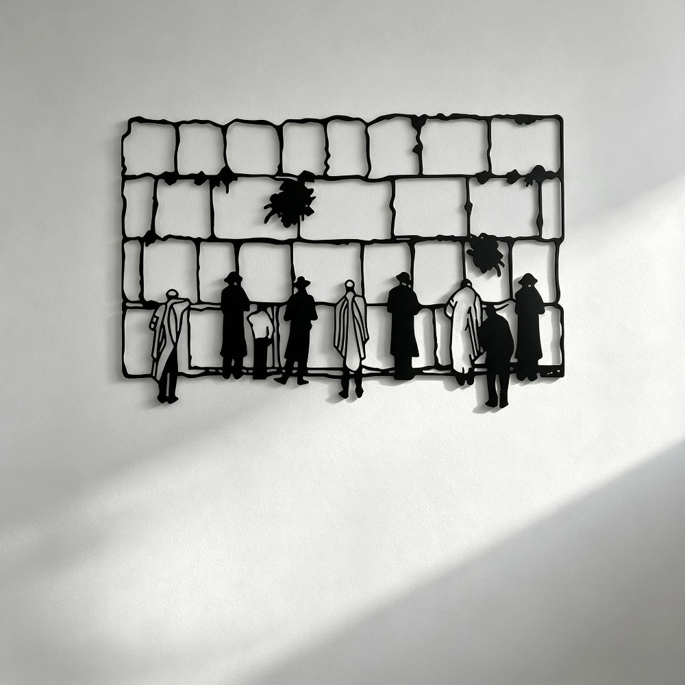 Wall Art - CIFBUY Eisen-Wandkunst Metall-Wanddekoration Rostfreie Silhouetten-Skulptur des