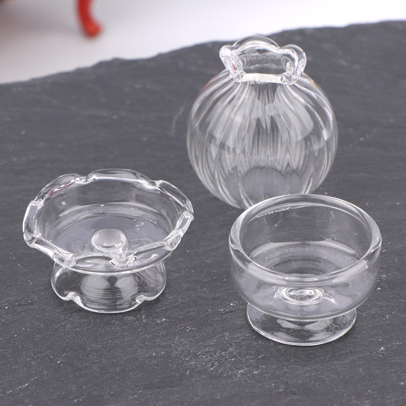Vase Decor - 1:12 Puppenhaus Miniatur Glas Vase Dessert
