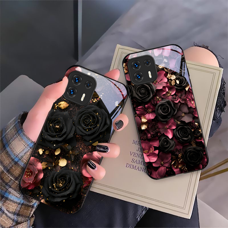 Vase Decor - Weinrote Blütenblätter für Motorola Moto G14
