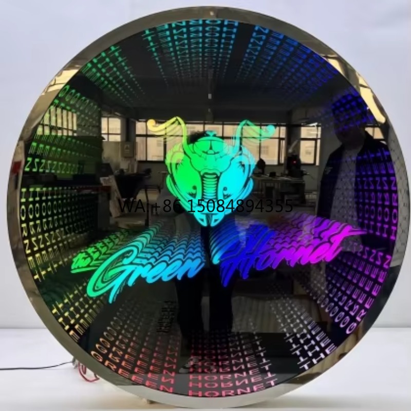 Decorative Mirror - Exquisiter Endloser Reflexions-3D-LED-Infinity-Abyss-Spiegel als Anpassbare Wanddekoration