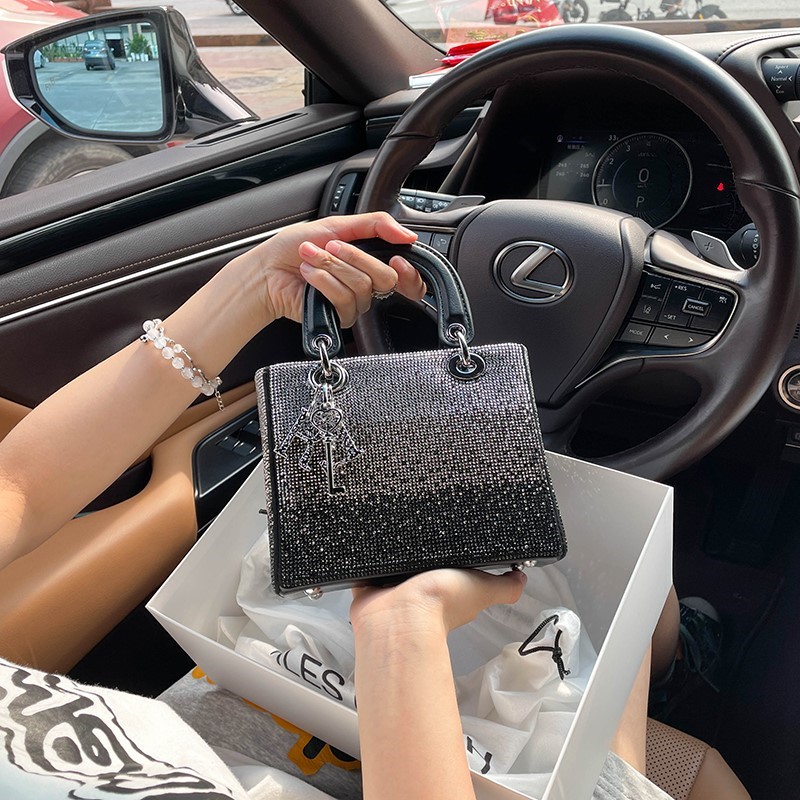 Interior Design High End - Damen handtasche neue High-End-Gradient Strass Kette