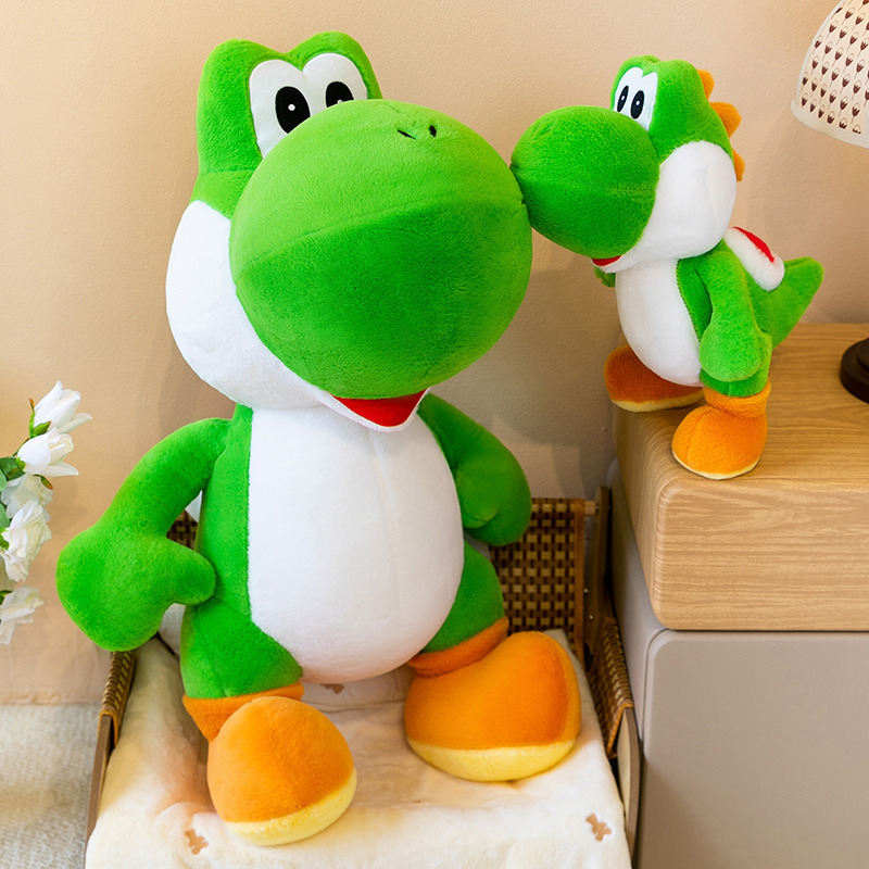 Throw Pillow - Niedlicher Yoshi Grüner Dinosaurier Plüschtier Weiche