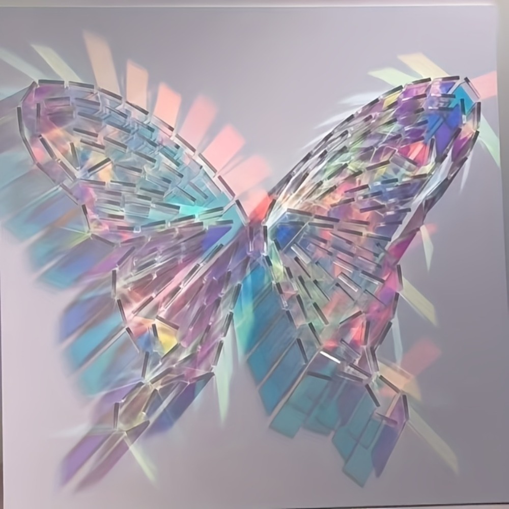 Decorative Mirror - Schillernde Acryl-Spiegelkacheln 30x30mm Regenbogen-Quadrat-Mosaikstücke für DIY-Bastelarbeiten
