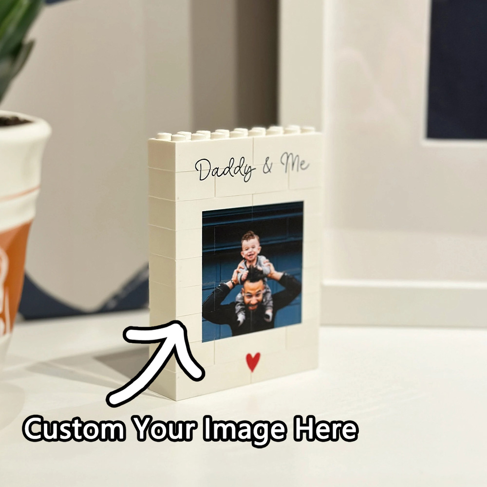 Picture Frame - Personalisiertes Baustein-Fotogeschenk „Daddy & Me“, individueller