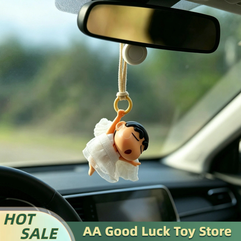 Decorative Mirror - Crayon Shin-Chan Engel-Ballett Mini-Auto-Rückspiegelanhänger Kreative Auto-Innendekoration