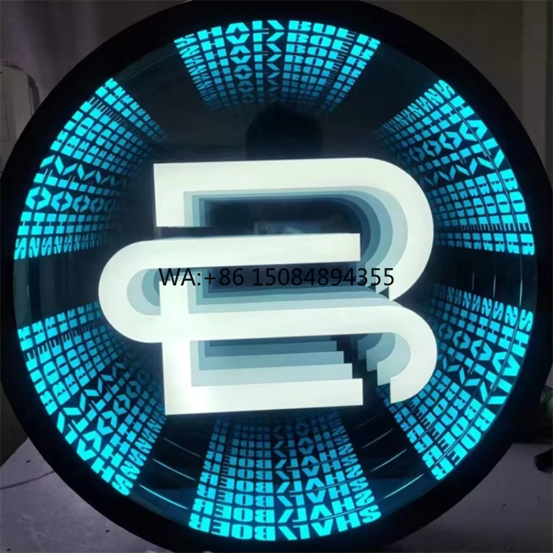Decorative Mirror - Kostenloses Design Maßgefertigtes Magisches Infinity-Spiegel LED-Neonschild