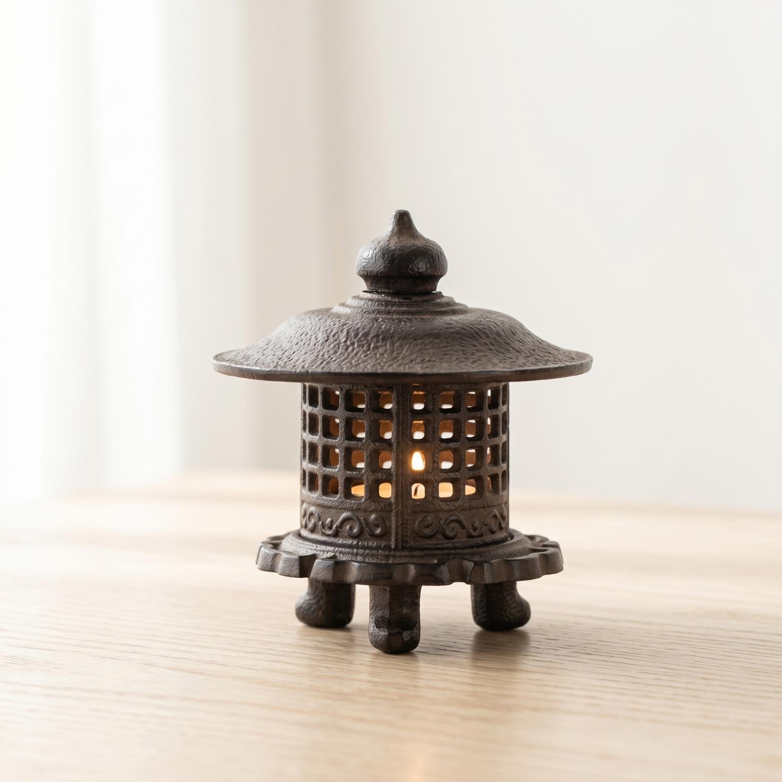 Candle Holder Decor - Gusseiserne Laterne Tischkerzenhalter Vintage Dekorative Laterne
