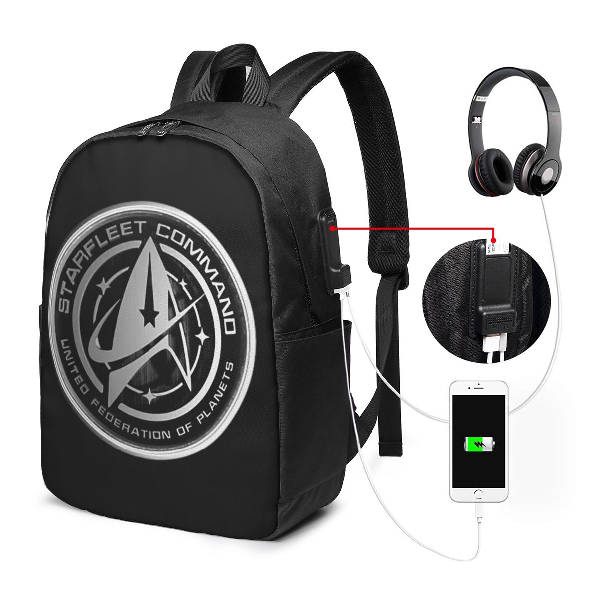 Wall Sticker - Star Treks Science-Fiction-TV-Serie Rucksack, Reisetasche für