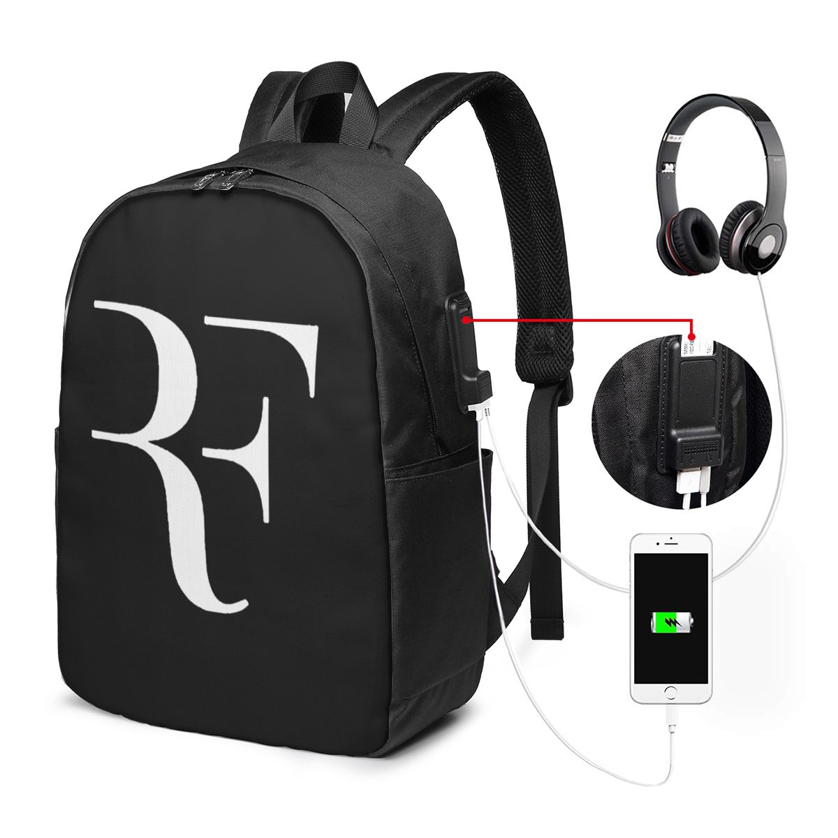 Wall Sticker - Roger Federer Rucksack, Reisetasche, Notebook-Tasche, Computer,