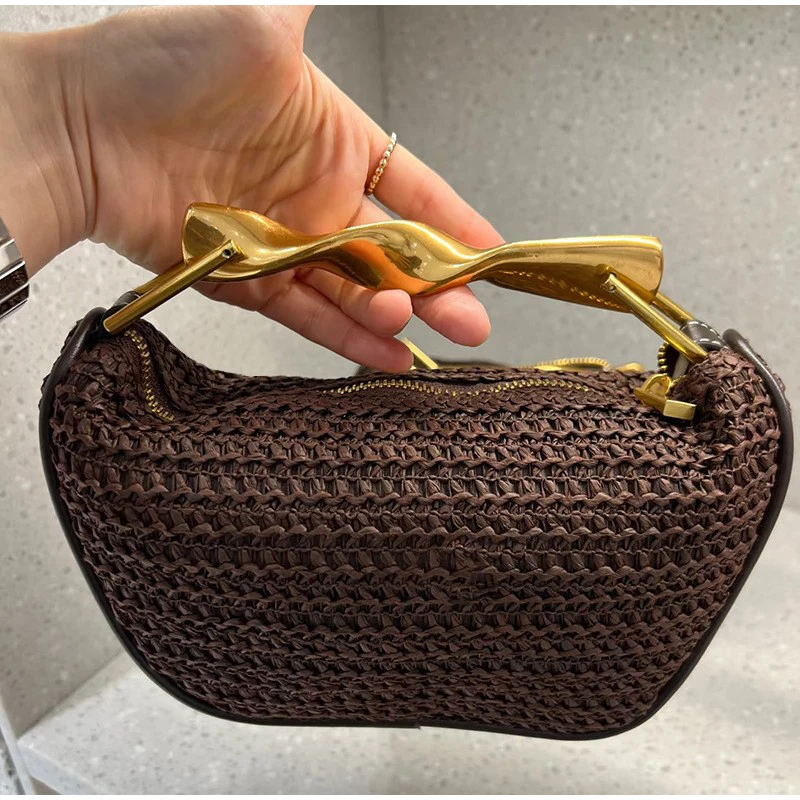 Interior Design High End - Gold Griff Marke handgewebte Handtasche exquisite