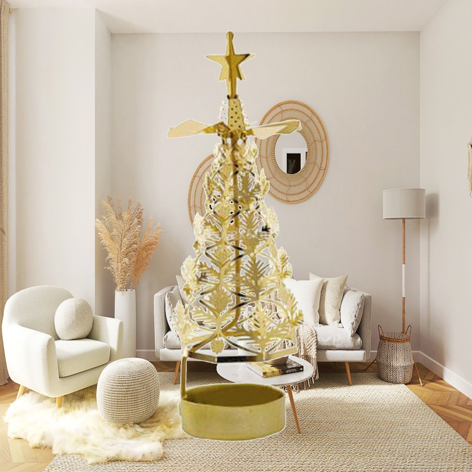 Candle Holder Decor - Drehbarer Kerzenständer aus Edelstahl, dekorativer Teelicht-