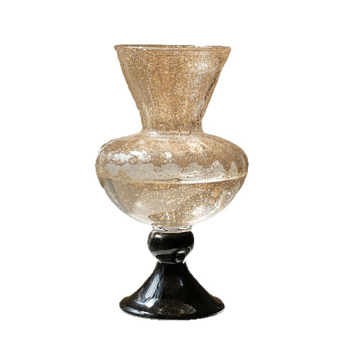 Vase Decor - Französische antike Glasvase als Ornament, Wohnzimmer-Blumenarrangement,