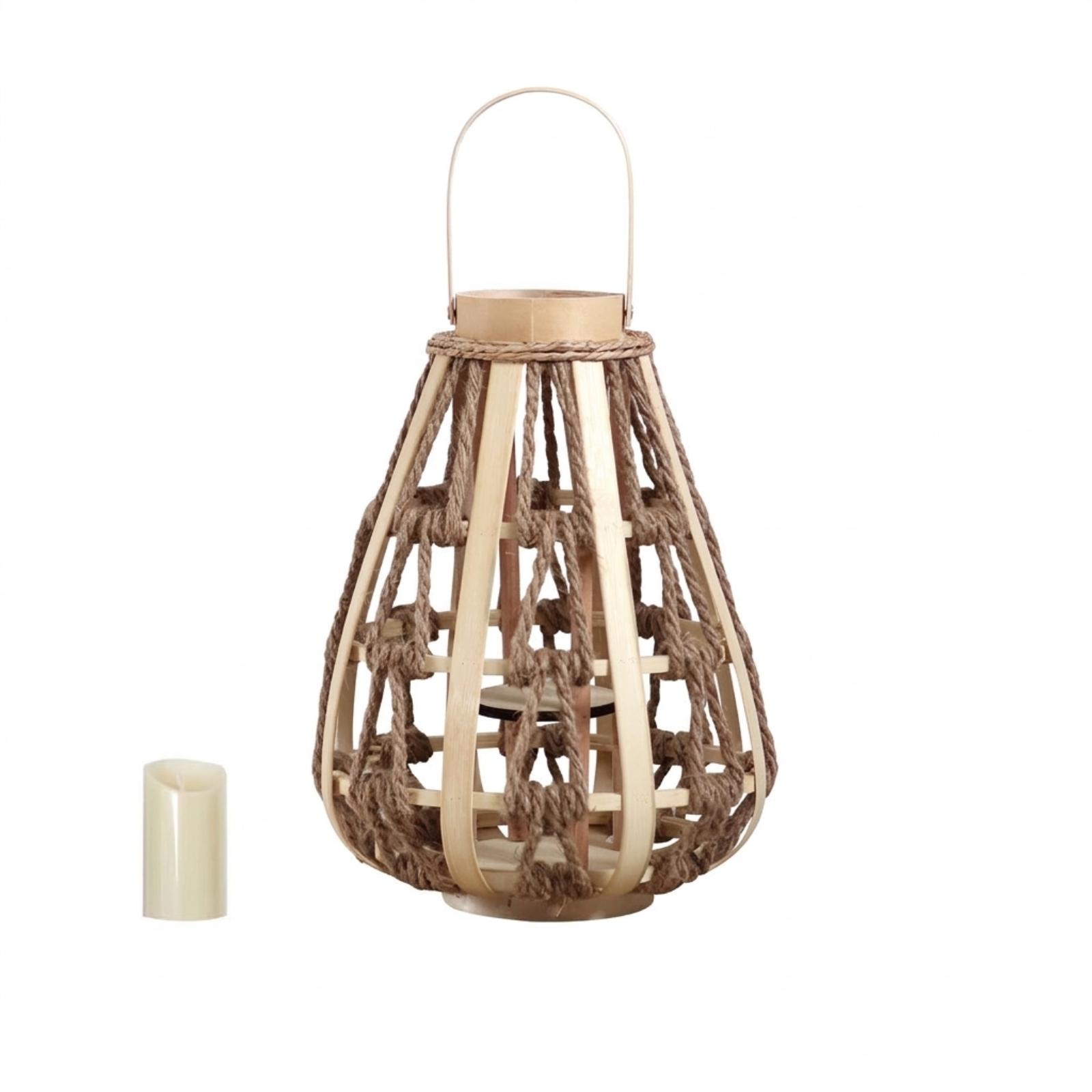 Natürliche Holzseil-Laterne, K – Candle Holder Decor Bewertung und Preis