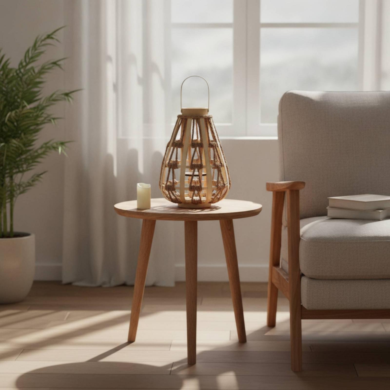 Natürliche Holzseil-Laterne, K – Candle Holder Decor Bewertung und Preis