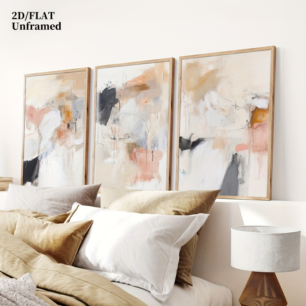 3-teiliges rahmenloses, neutra – Abstract Canvas Set Bewertung und Preis
