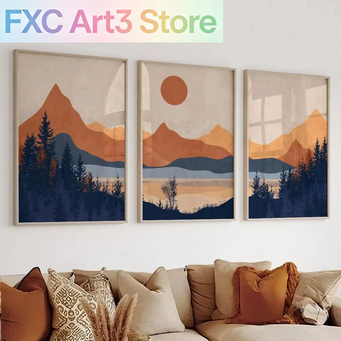 3 Stück/Set rahmenlos, terrako – Abstract Canvas Set Bewertung und Preis