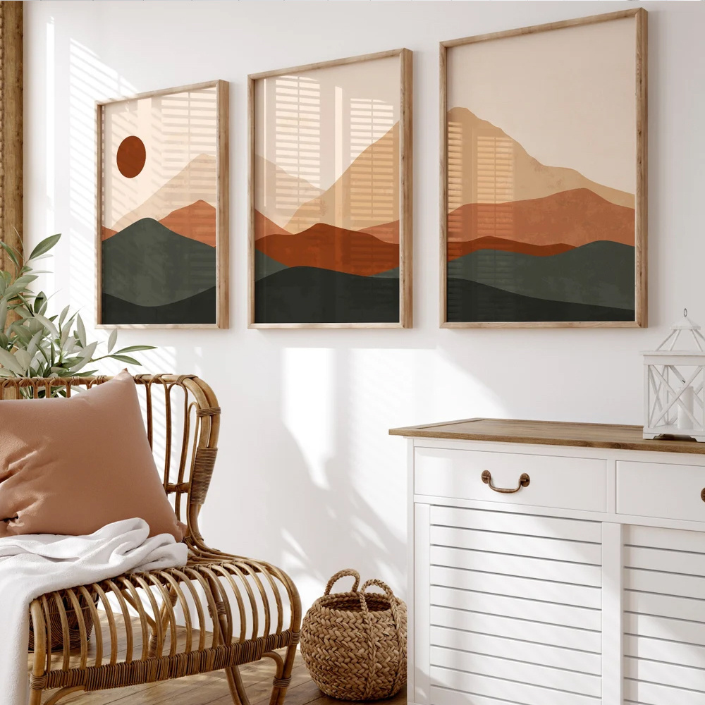 3-teiliges Set Bohemian Abstra – Abstract Canvas Set Bewertung und Preis