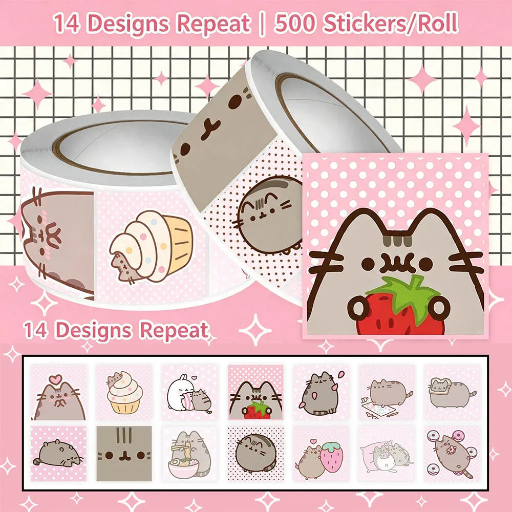 Hou 500 Stück Pusheen Cartoon- – Wall Sticker Bewertung und Preis