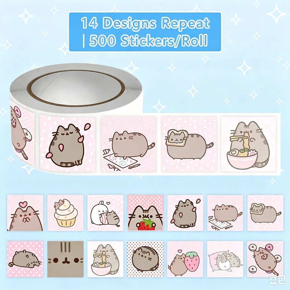 Hou 500 Stück Pusheen Cartoon- – Wall Sticker Bewertung und Preis