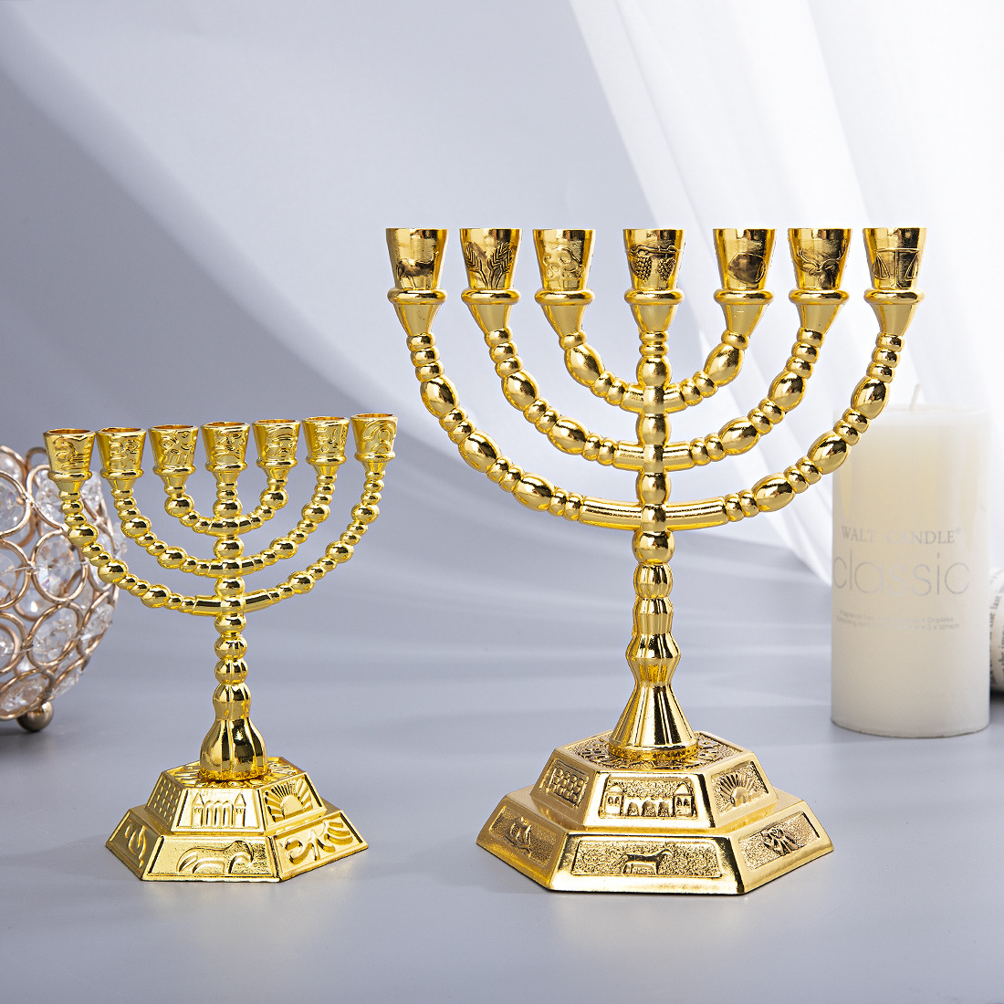 7-armige Menora Jüdische Heimd – Candle Holder Decor Bewertung und Preis