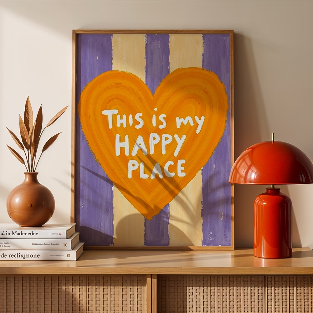 Moderner, Retro-Wandkunstdruck – Interior Design Living Room Bewertung und Preis