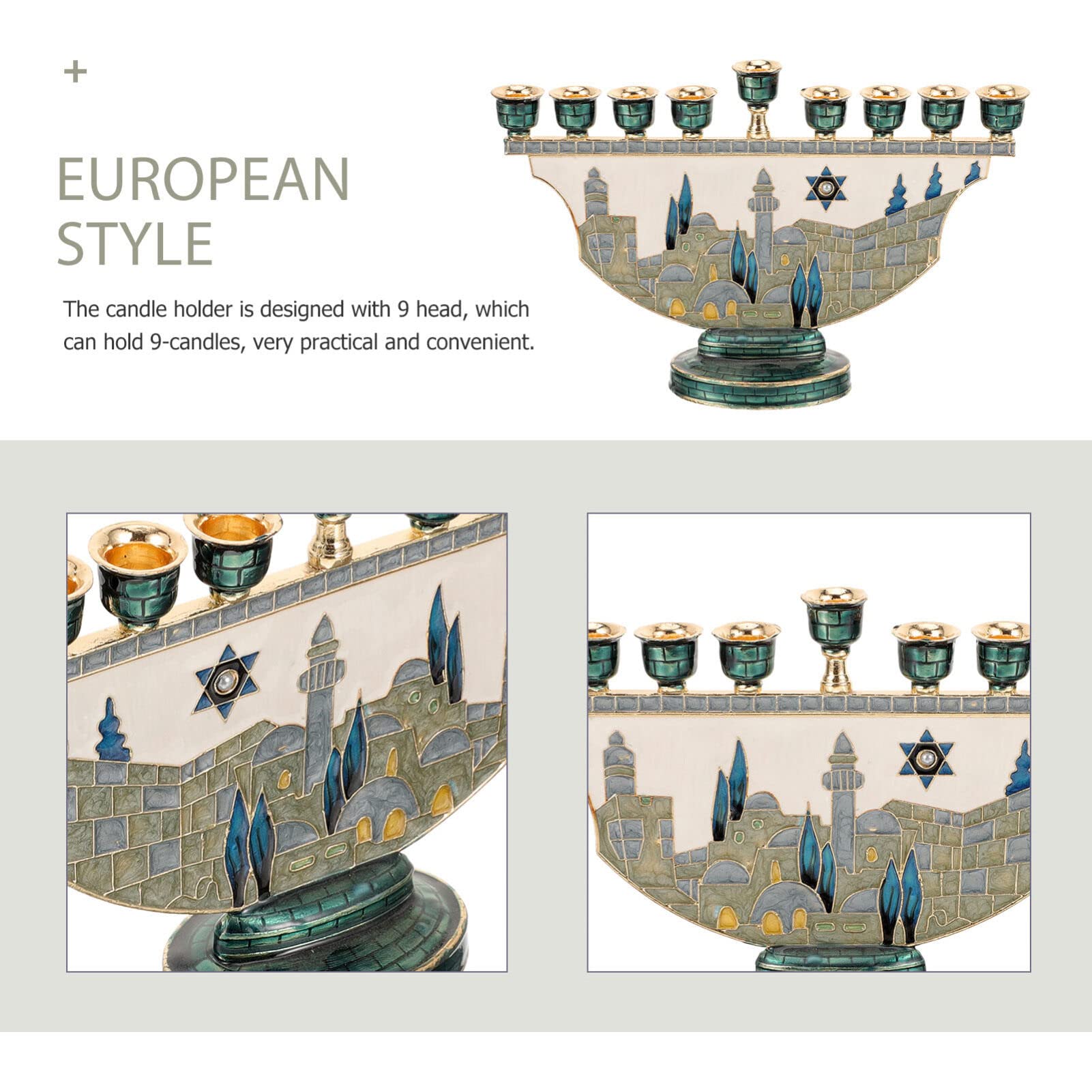 Jerusalem Menora Chanukka Kerz – Candle Holder Decor Bewertung und Preis