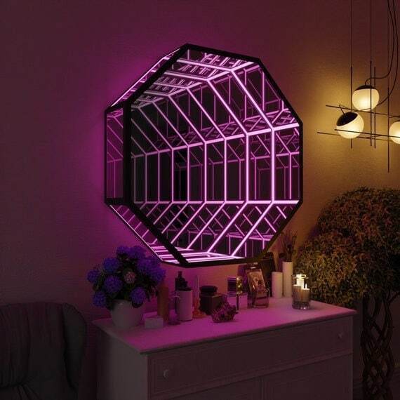 Achteckiger 3D-Infinity-Spiege – Decorative Mirror Bewertung und Preis